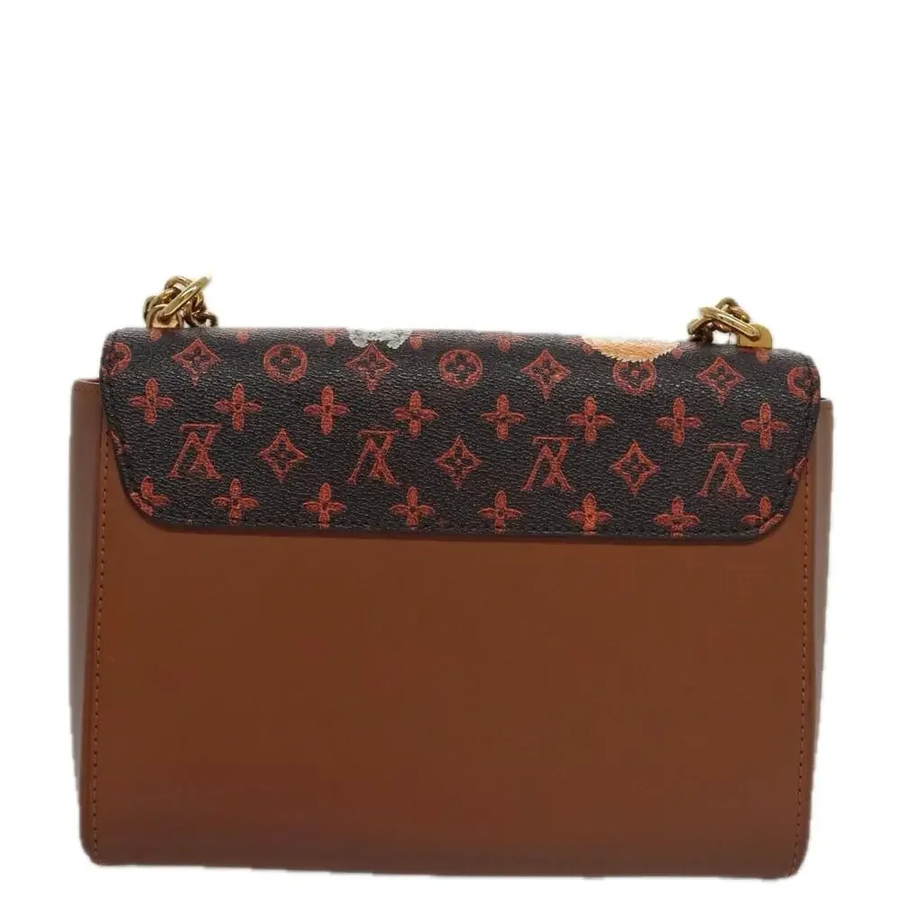 LOUIS VUITTON Catgram Sack Twist MM Shoulder Bag Marron M44408